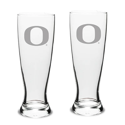 Oregon Ducks Set of 2 Stylish University Pilsner Glasses