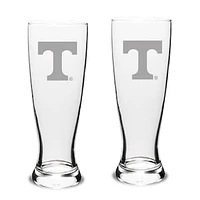 Tennessee Volunteers Set of 2 Stylish University Pilsner Glasses