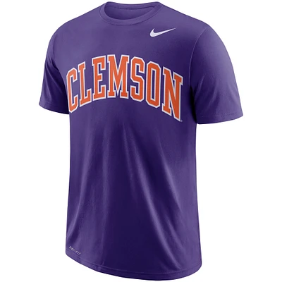 Men's Nike Purple Clemson Tigers School Wordmark Performance T-Shirt