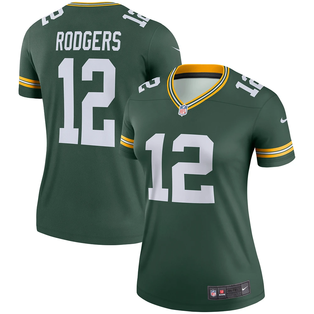 Women's Nike Aaron Rodgers  Green Bay Packers Team Legend Player Performance Top