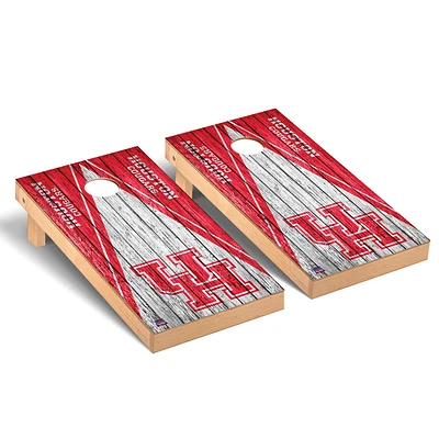 Houston Cougars 2' x 4' Weathered Triangle Cornhole Board Set