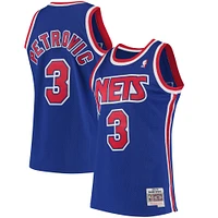 Men's Mitchell & Ness Drazen Petrovic Royal New Jersey Nets 1992/93 Hardwood Classics Swingman Jersey