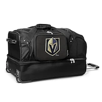 MOJO Vegas Golden Knights Black 27'' 2-Wheel Drop Bottom Rolling Duffel Bag