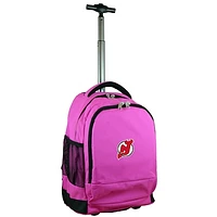 MOJO Pink New Jersey Devils 19'' Premium Wheeled Backpack