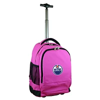 MOJO Pink Edmonton Oilers 19'' Premium Wheeled Backpack