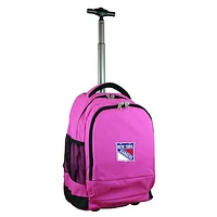 MOJO Pink New York Rangers 19'' Premium Wheeled Backpack