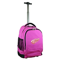 MOJO Pink Detroit Red Wings 19'' Premium Wheeled Backpack