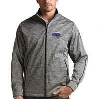 Men's Antigua Heather Gray Orlando Magic Golf Full-Zip Jacket