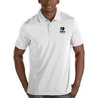 Men's Antigua White/Silver Memphis Grizzlies Quest Polo