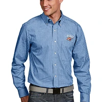 Men's Antigua Royal Oklahoma City Thunder Associate Button-Down Long Sleeve Shirt