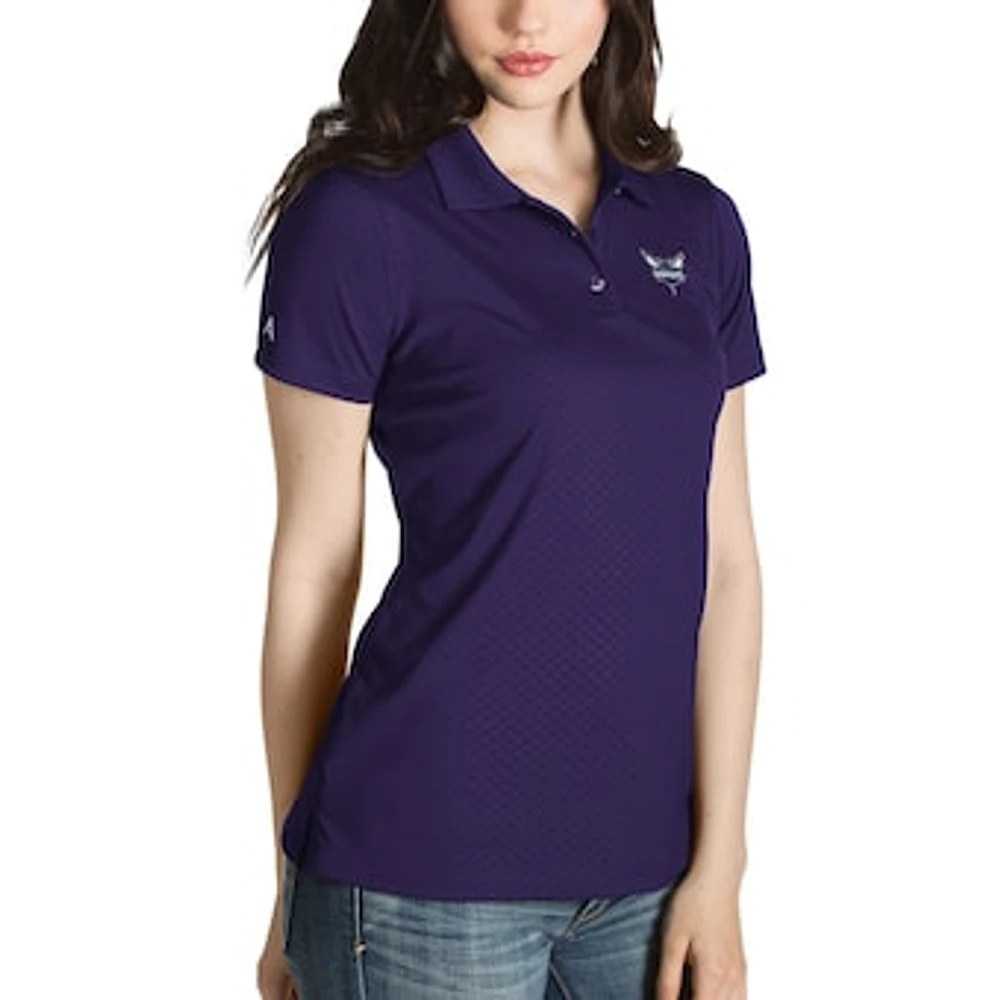 Women's Antigua Purple Charlotte Hornets Inspire Polo