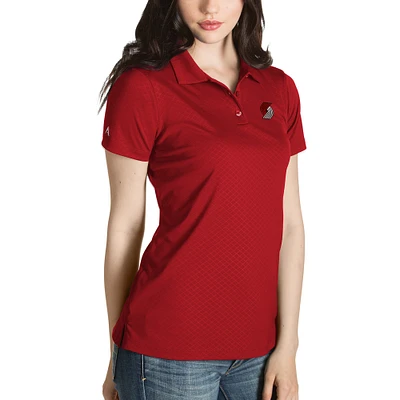 Women's Antigua Red Portland Trail Blazers Inspire Polo