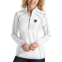 Women's Antigua White Brooklyn Nets Tempo Half-Zip Pullover Jacket