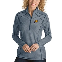 Women's Antigua Heather Navy Indiana Pacers Tempo Half-Zip Pullover Jacket