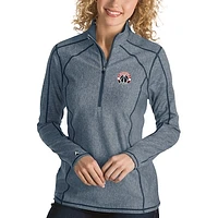 Women's Antigua Heather Navy Washington Wizards Tempo Half-Zip Pullover Jacket