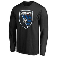 Men's Black San Jose Earthquakes Primary Logo Long Sleeve T-Shirt