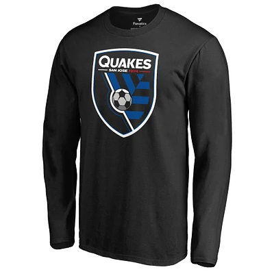 Men's Black San Jose Earthquakes Primary Logo Long Sleeve T-Shirt