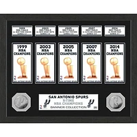 Highland Mint San Antonio Spurs 15" x 12" Banner Minted Coin Photo Mint