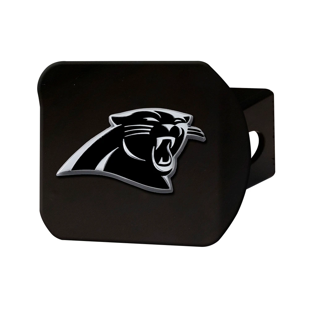 Carolina Panthers Chrome on Black Hitch Cover