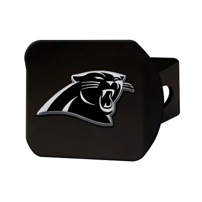 Carolina Panthers Chrome on Black Hitch Cover