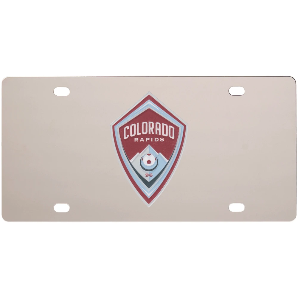 Colorado Rapids Stainless Steel Elite Logo License Plate