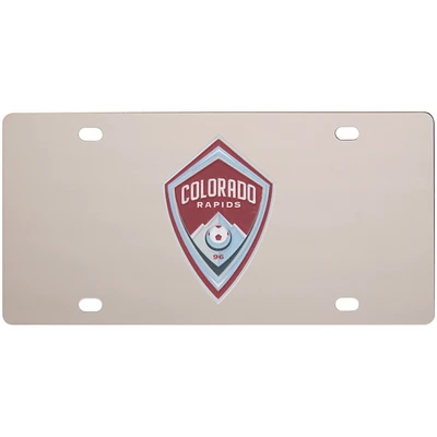 Colorado Rapids Stainless Steel Elite Logo License Plate