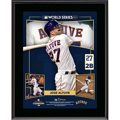 Jose Altuve Houston Astros 2017 MLB World Series Champions 10.5" x 13" Sublimated Plaque
