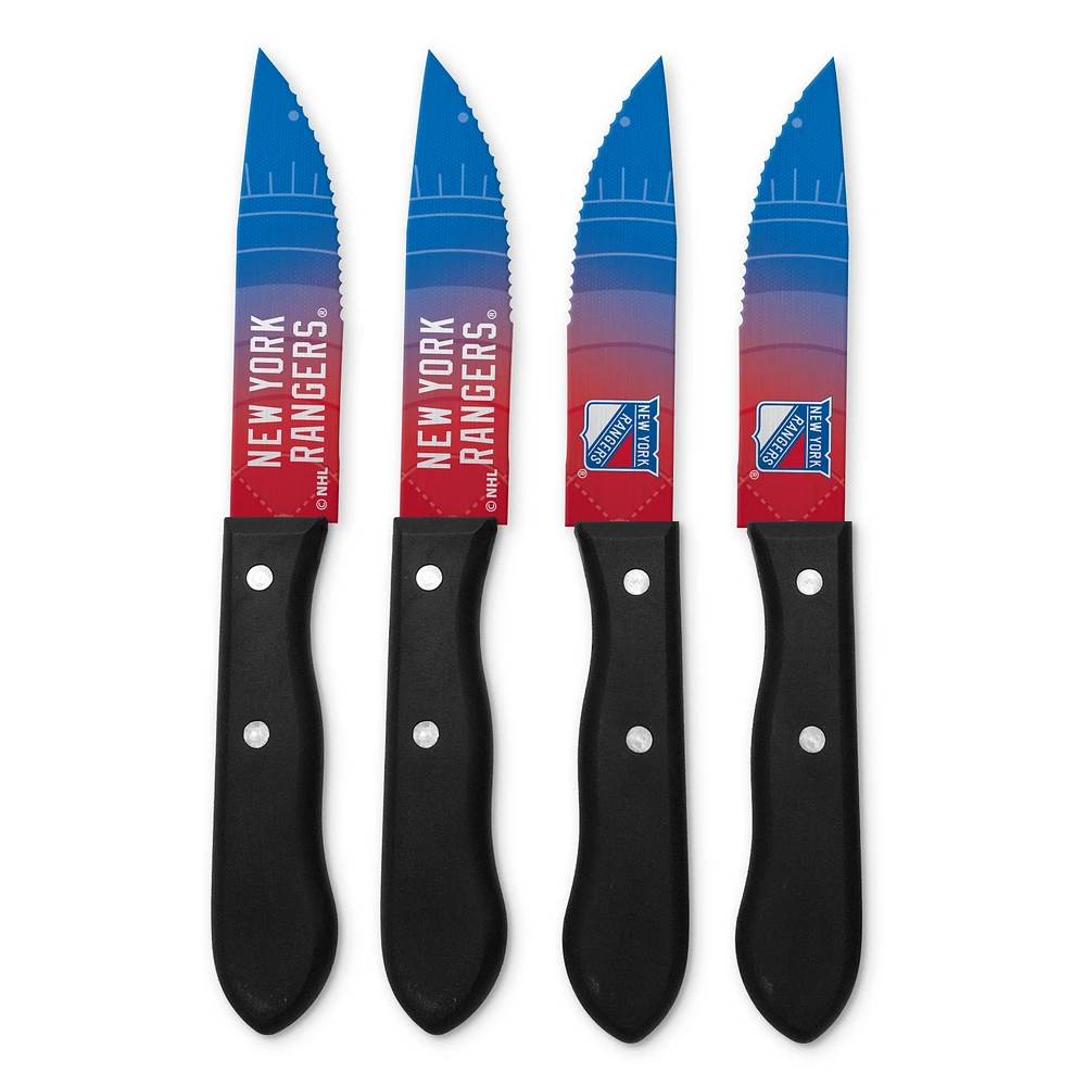 New York Rangers 4-Piece Steak Knife Set