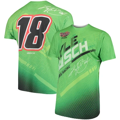 Men's Fanatics Green Kyle Busch Asphalt Sublimated T-Shirt