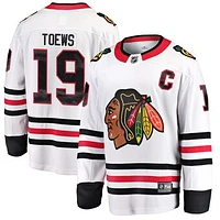 Men's Jonathan Toews White Chicago Blackhawks Away Breakaway Player Jersey