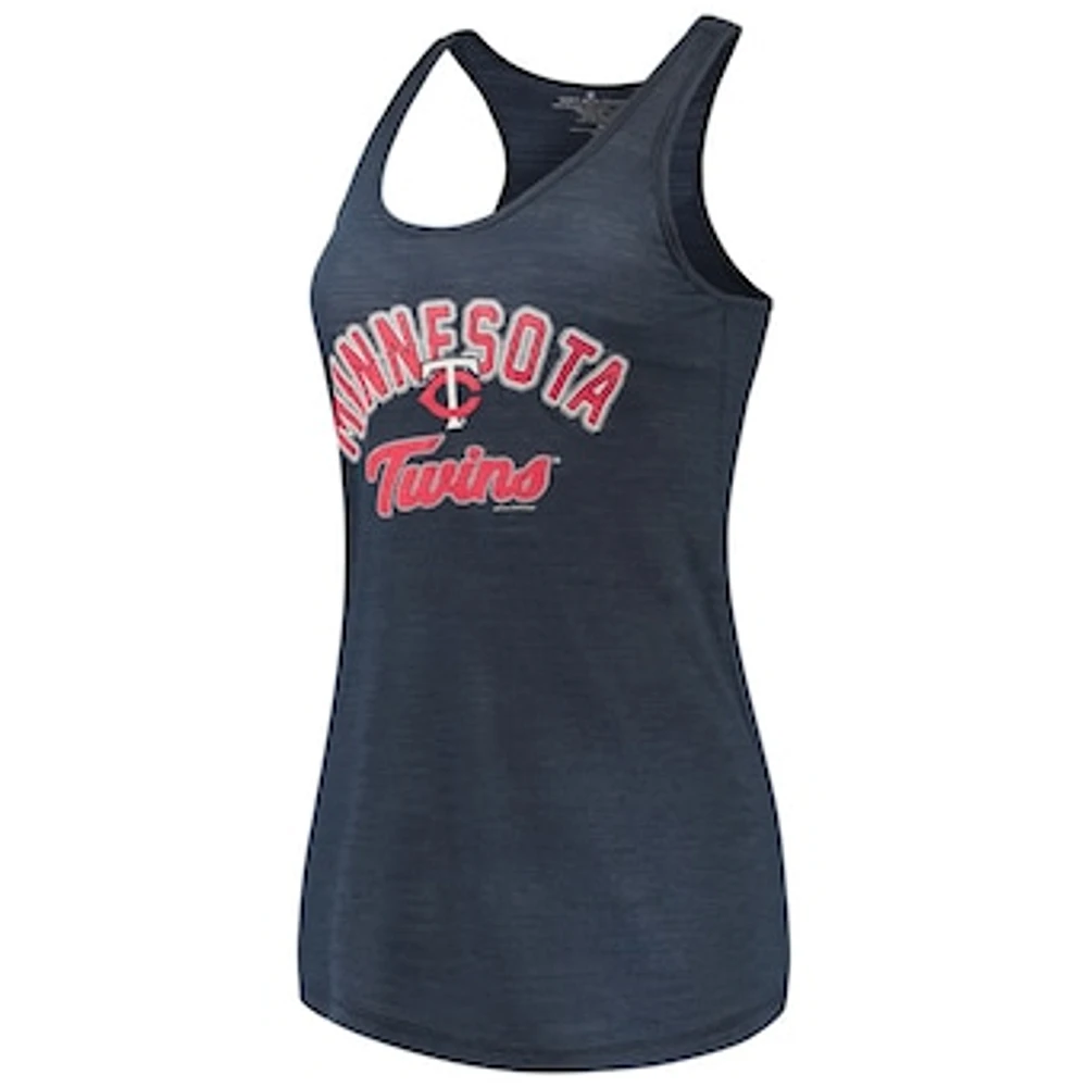 Women's Soft as a Grape Navy Minnesota Twins Multicount Racerback Tank Top