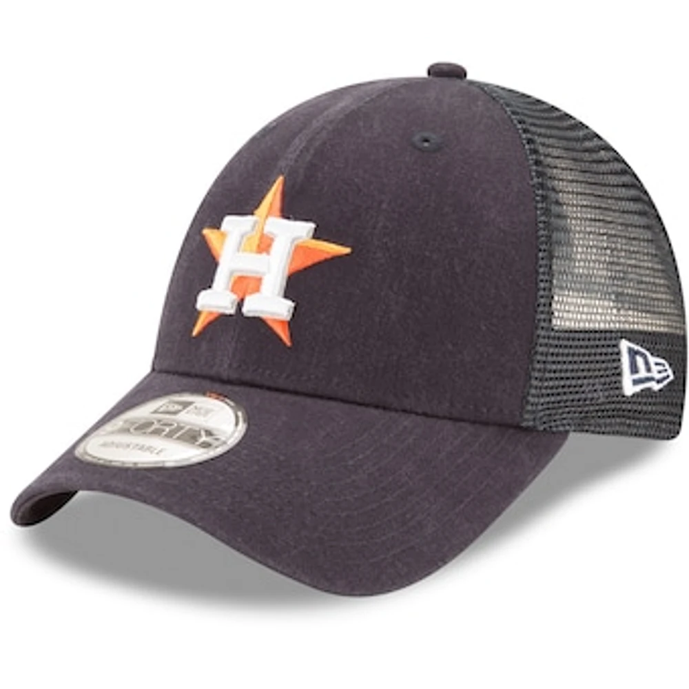 Men's New Era Navy Houston Astros Trucker 9FORTY Adjustable Snapback Hat