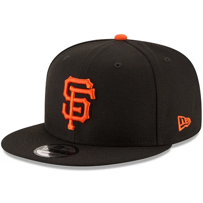 Men's New Era Black San Francisco Giants Team Color 9FIFTY Snapback Hat