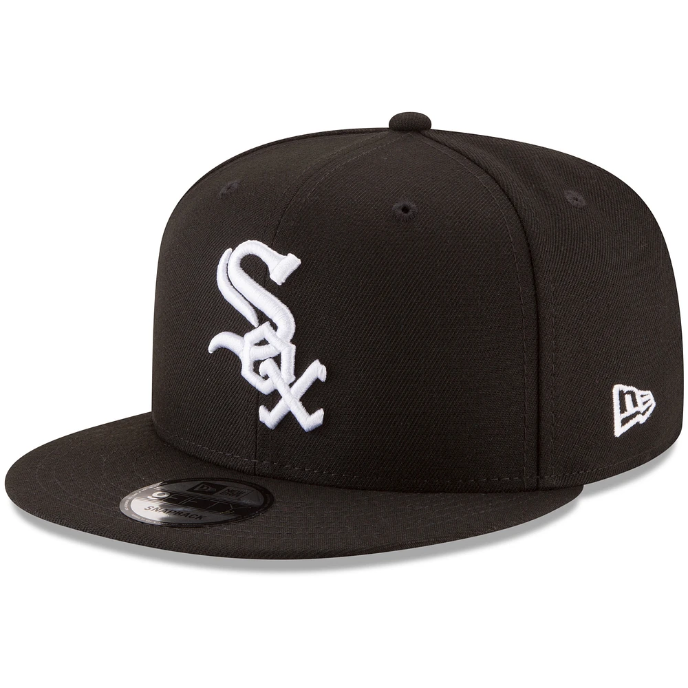 Men's New Era Black Chicago White Sox Team Color 9FIFTY Snapback Hat