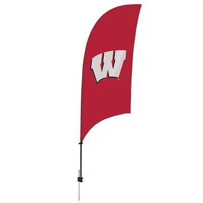 Wisconsin Badgers 7.5' Razor Feather Stake Flag