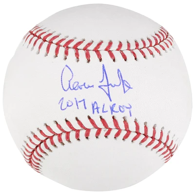 Aaron Judge New York Yankees Autographed Baseball with "2017 AL ROY" Inscription