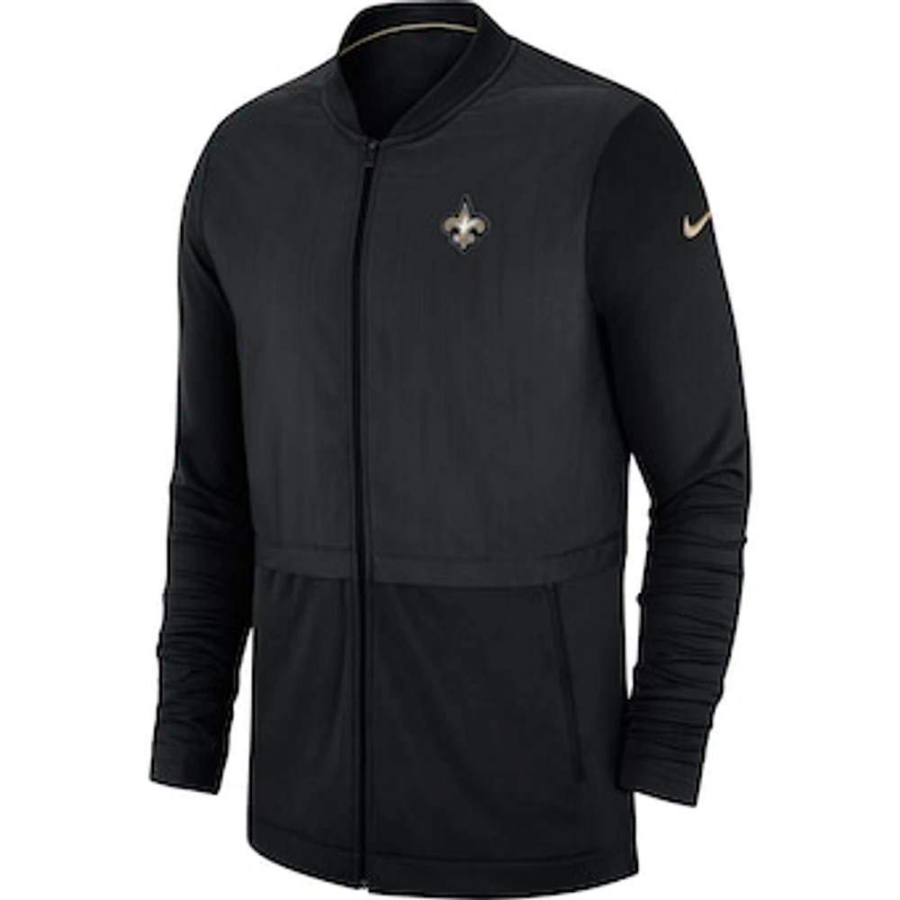 Men's Nike Black New Orleans Saints Sideline Elite Hybrid Full-Zip Jacket