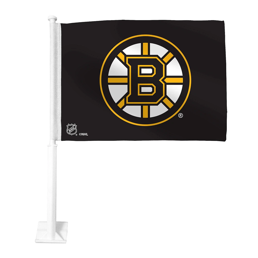 Black Boston Bruins 11" x 15" Car Flag