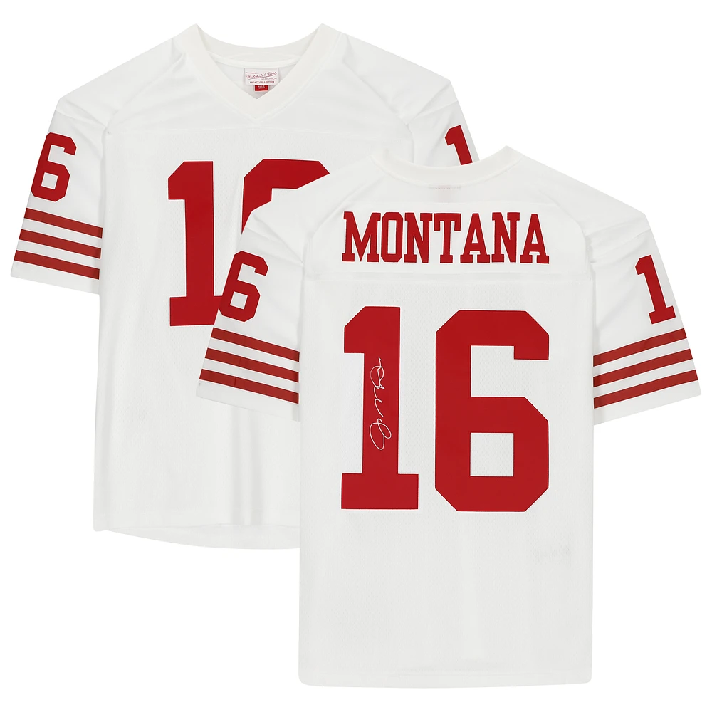 Joe Montana San Francisco 49ers Autographed Mitchell & Ness White Replica Jersey