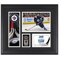 Patrik Laine Winnipeg Jets Framed 15" x 17" Player Collage with a Piece of Game-Used Puck