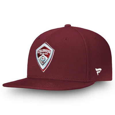 Men's Fanatics Burgundy Colorado Rapids Primary Emblem Snapback Adjustable Hat