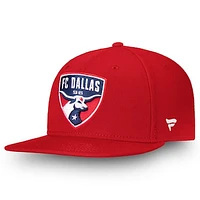 Men's Fanatics Red FC Dallas Primary Emblem Snapback Adjustable Hat