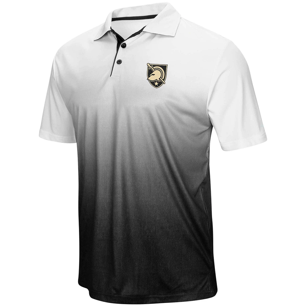 Men's Colosseum Heathered Gray Army Black Knights Magic Team Logo Polo