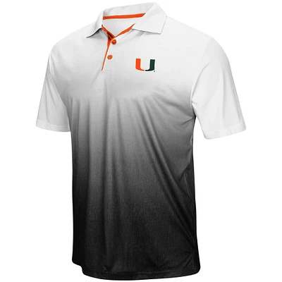 Men's Colosseum Heathered Gray Miami Hurricanes Magic Team Logo Polo