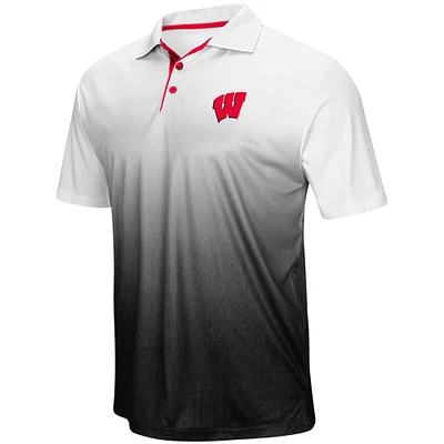 Men's Colosseum Heathered Gray Wisconsin Badgers Magic Team Logo Polo