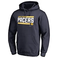 Men's Navy Indiana Pacers Onside Stripe Pullover Hoodie