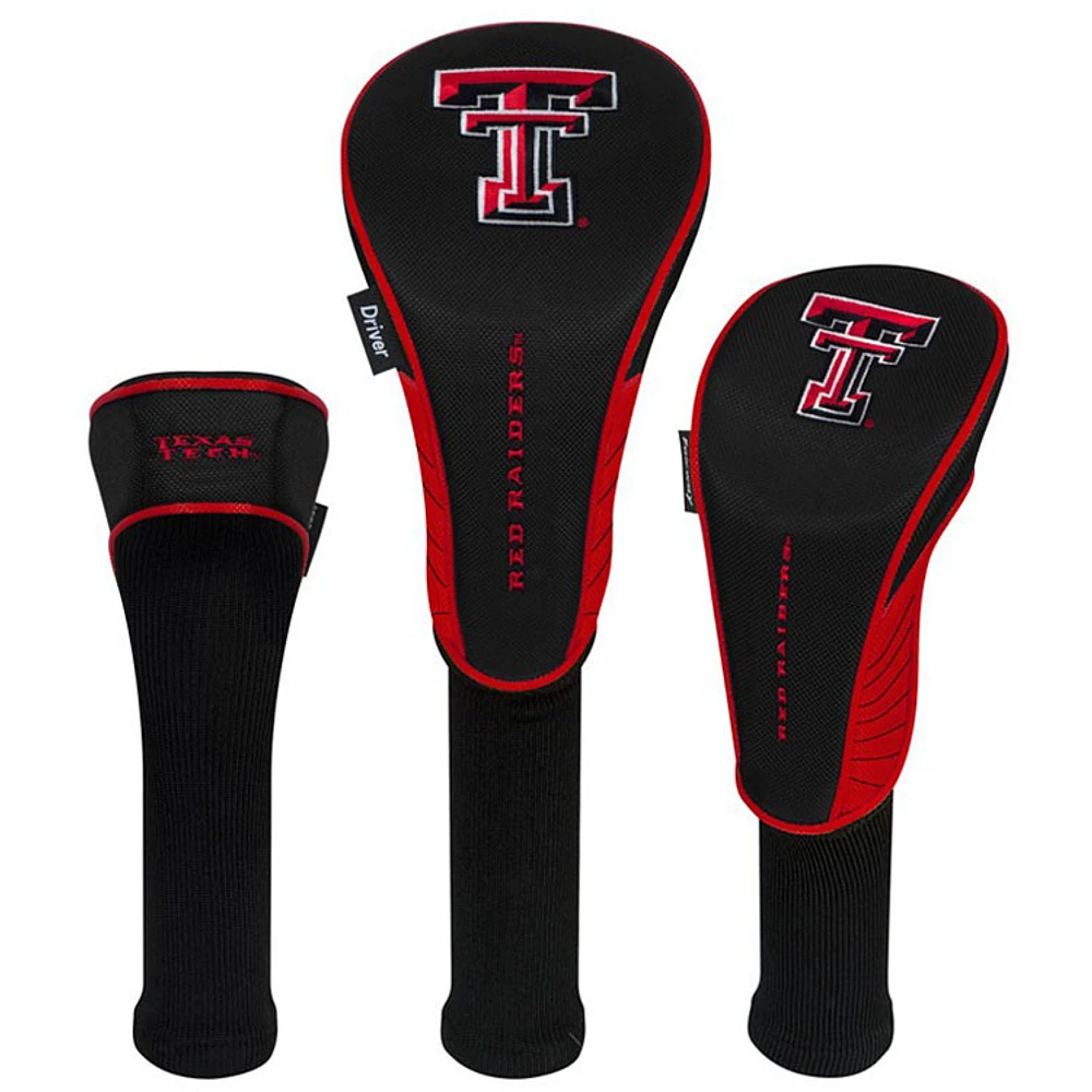 Texas Tech Red Raiders Driver Fairway Hybrid Set of Three Headcovers