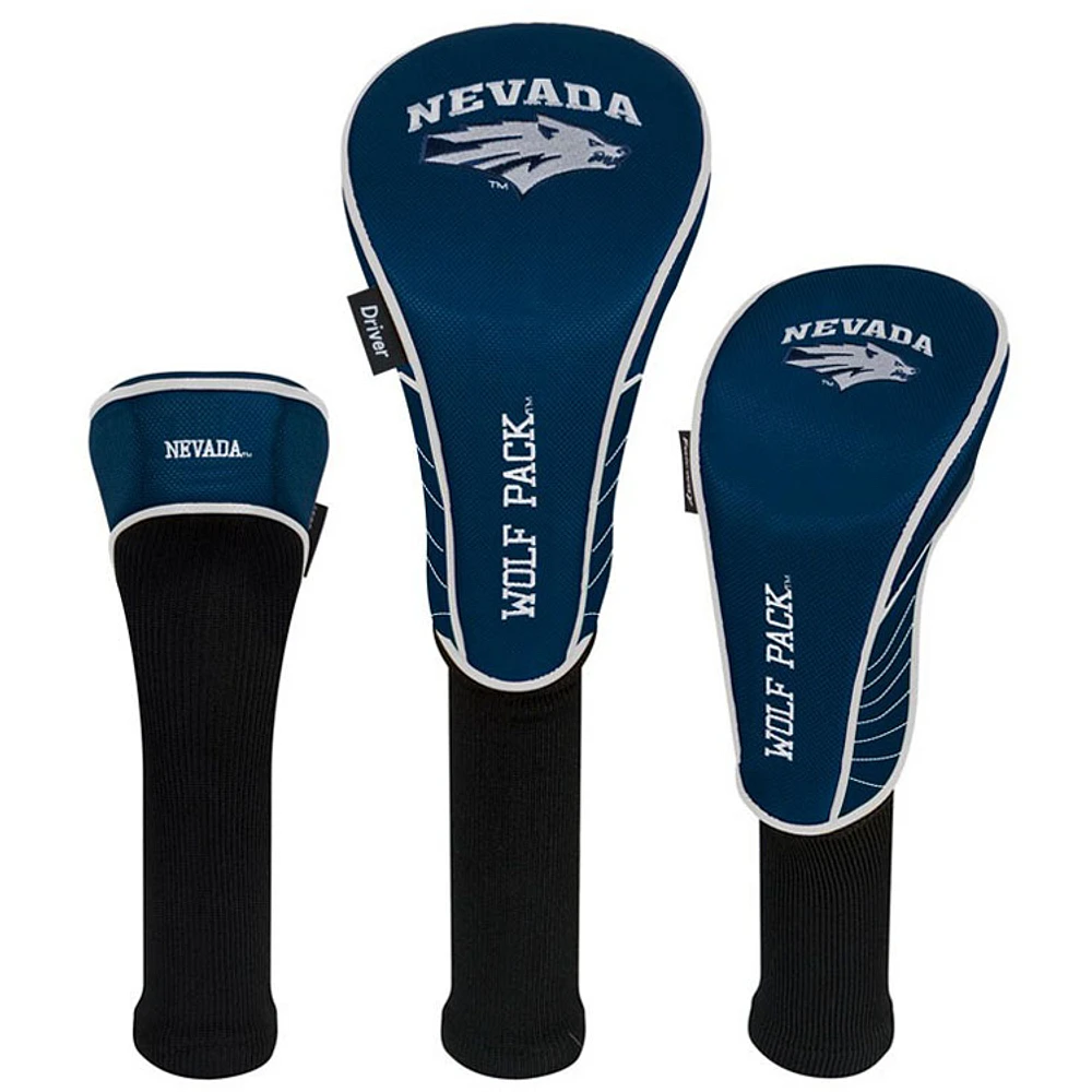 Nevada Wolf Pack Driver Fairway Hybrid Set of Three Headcovers