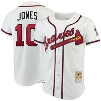 Men's Chipper Jones Mitchell & Ness White Atlanta Braves Authentic Jersey