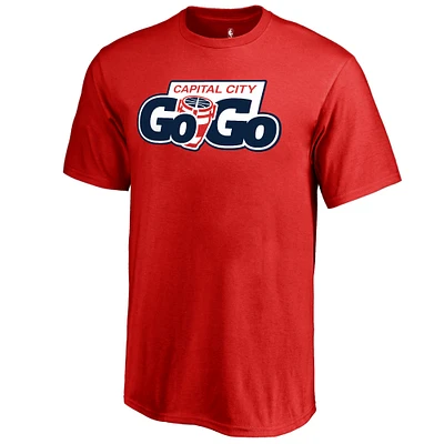 Youth Fanatics Red Capital City Go-Go Primary Logo T-Shirt